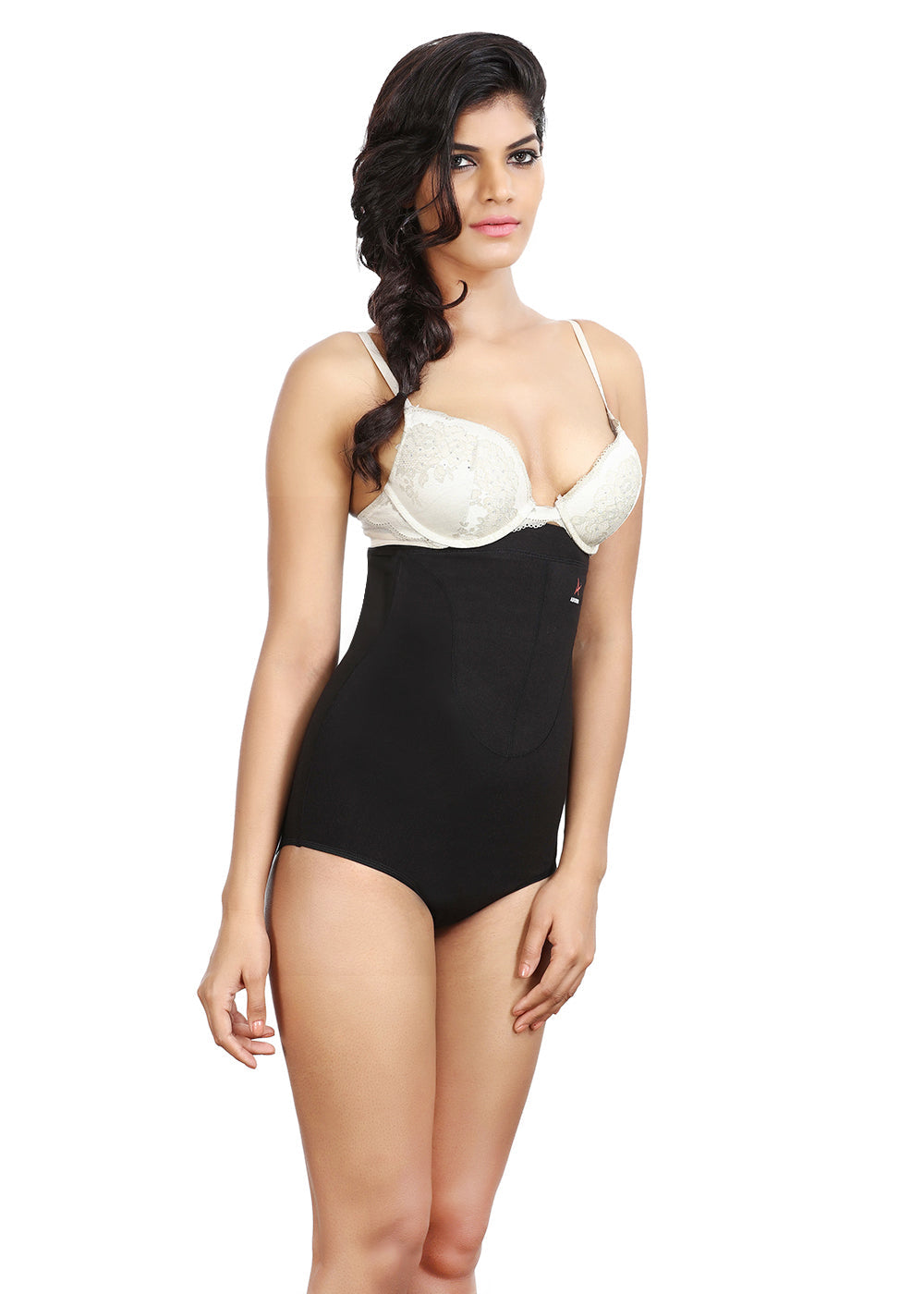 Adorna High Waist Panty-Snap closure @ crotch- Cotton Blend High Waist Shapewear for Women