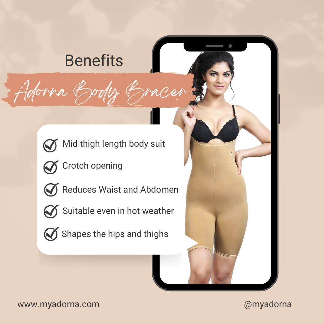 Adorna Body Slimmer (Transparent Straps) - Beige at Rs 1659/piece