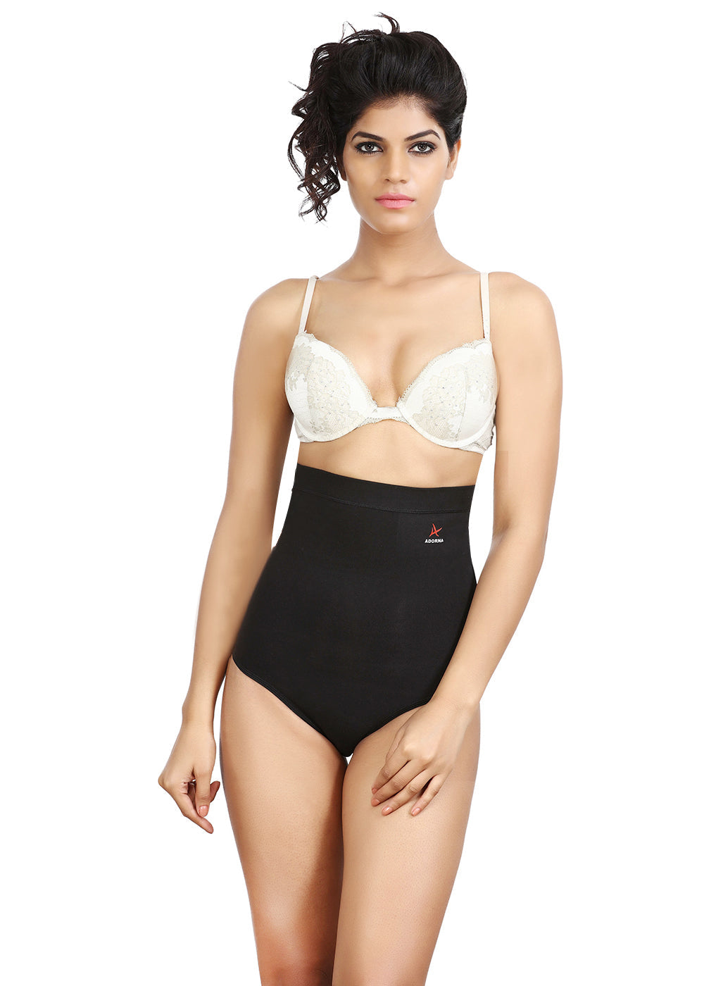 Adorna Low Waist Panty-Snap closure @ crotch- Cotton Blend Low Compression High Waist Shapewear for Women