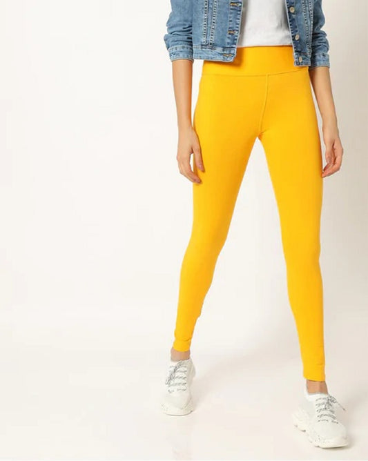 Adorna Active Leggings - Golden Yellow