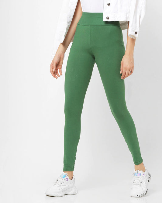 Adorna Active Leggings - Ever Green