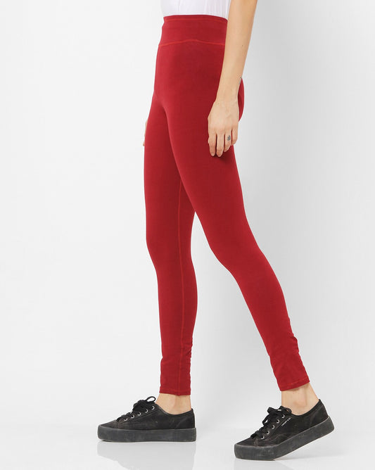 Adorna Active Leggings - Bloody Red